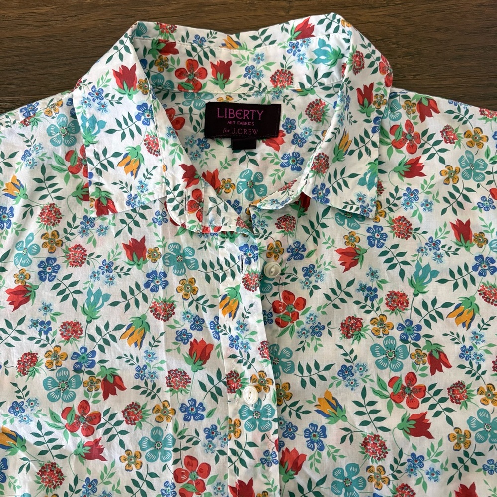 J.CREW Size 2 Liberty perfect shirt in Edenham floral Style G4375 - Picture 6 of 10